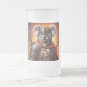 Koala Fantasy Warrior Frosted Glass Beer Mug