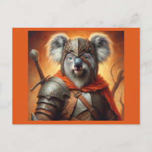 Koala Fantasy Warrior Postcard
