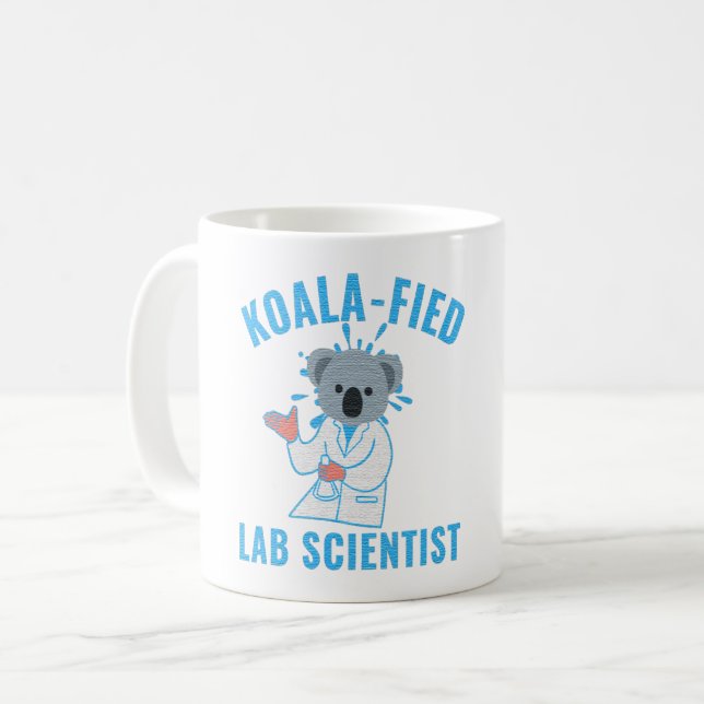KOALA-FIED LAB SCIENTIST - KOALA LAB TECH COFFEE MUG (Front Left)