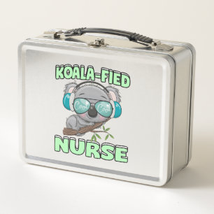 Koala-fied Nurse Metal Lunch Box