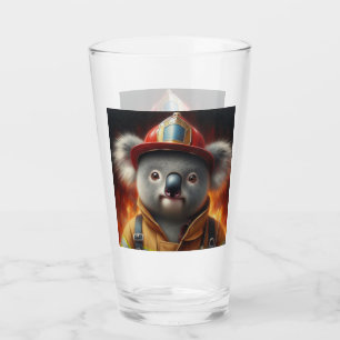 Koala Firefighter Glass