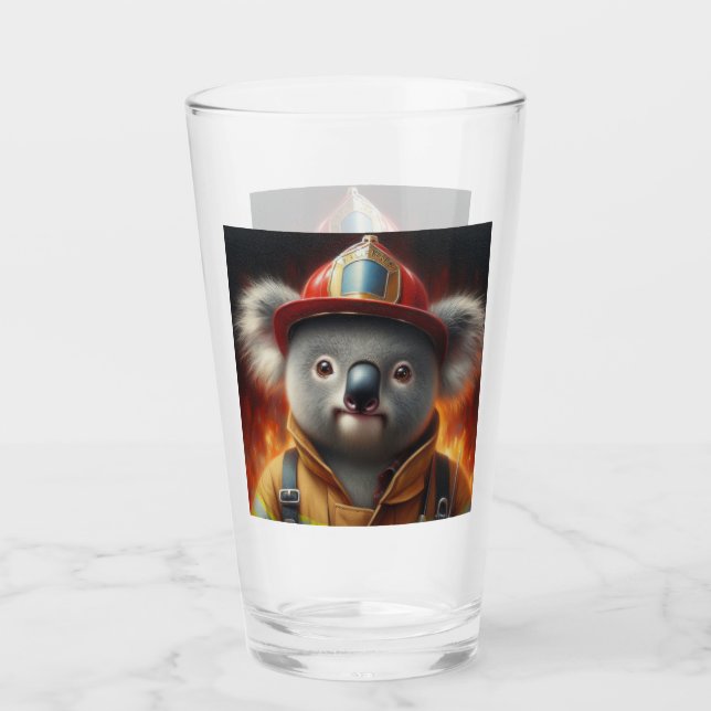 Koala Firefighter Glass (Front)