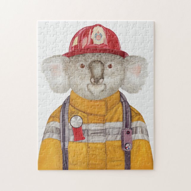 Koala Firefighter painting Jigsaw Puzzle (Vertical)
