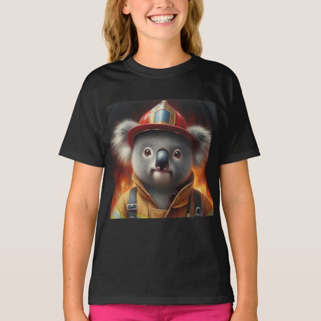 Koala Firefighter T-Shirt (Front)