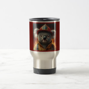 Koala Firefighter Travel Mug