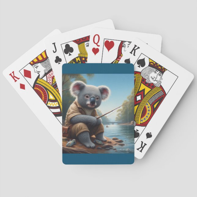 Koala Fishing Playing Cards (Back)