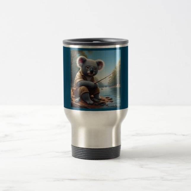 Koala Fishing Travel Mug (Center)