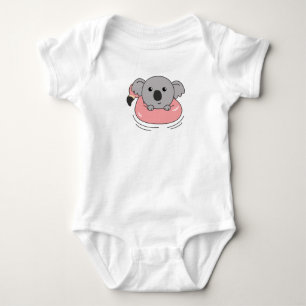 Koala Flamingo Swim Rings Summer Animals Baby Bodysuit