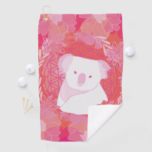Koala Flower of life Golf Towel