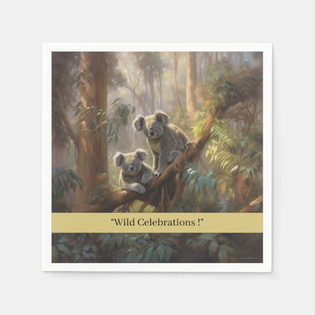 Koala Forest Dreams, custom  Napkin (Front)