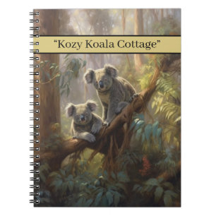 Koala Forest Dreams, custom Notebook