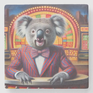 Koala Game Show Host Stone Coaster