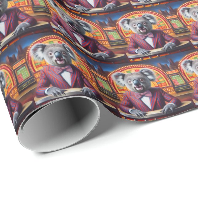 Koala Game Show Host Wrapping Paper (Roll Corner)