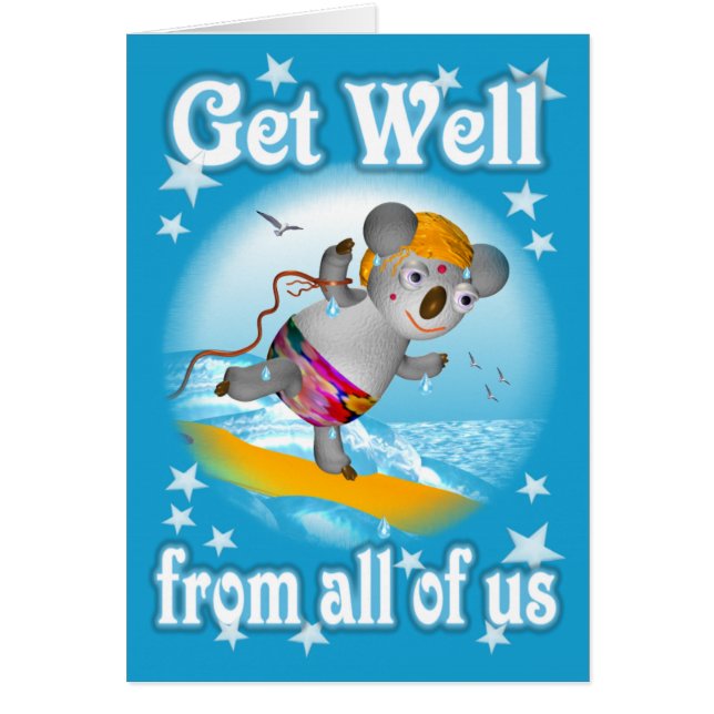 Koala GetWell Surfer Card-blank (Front)