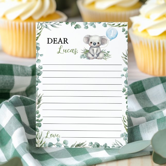 Koala Greenery Time Capsule Note Message Card (Creator Uploaded)
