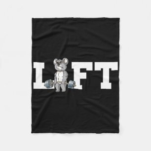Koala Gym Weight Training Lift Deadlift Fleece Blanket