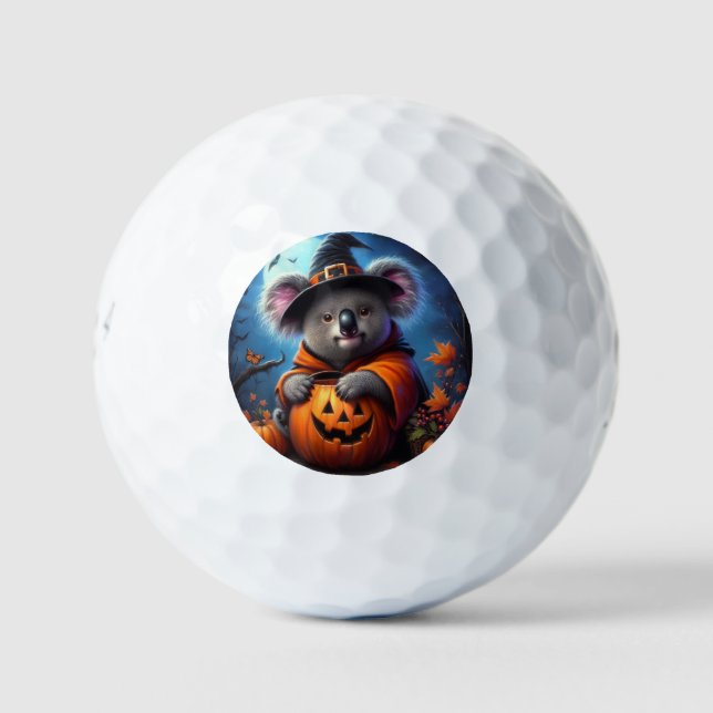 Koala Halloween Costume Golf Balls (Front)