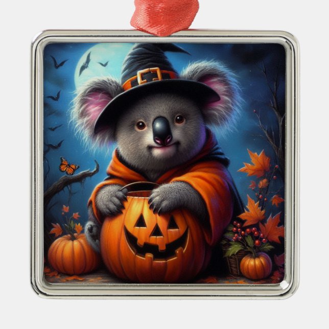 Koala Halloween Costume Metal Tree Decoration (Front)
