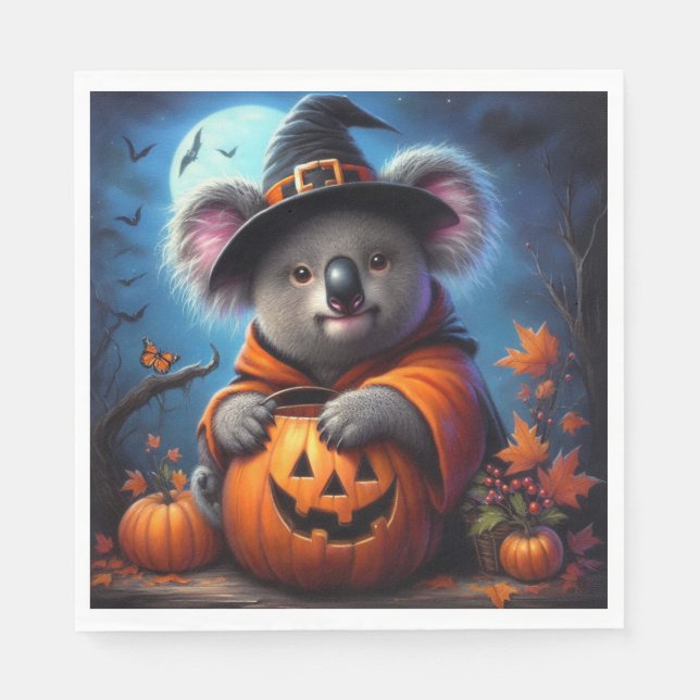 Koala Halloween Costume Napkin (Front)