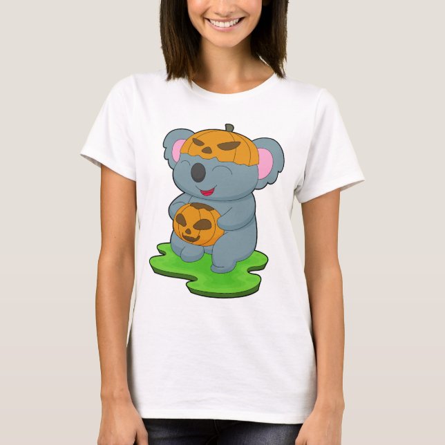 Koala Halloween Pumpkin T-Shirt (Front)