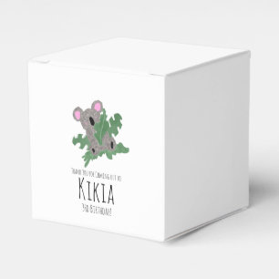 Koala Hand Drawn Animal Green Birthday Party    Favour Box