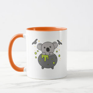 Koala Happy Halloween Cauldron Bat Mug