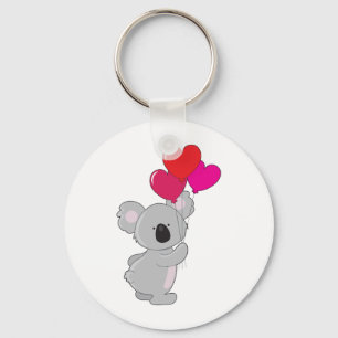 Koala Heart Balloons Key Ring