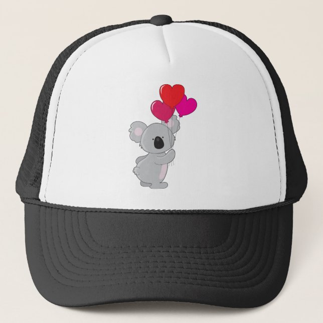 Koala Heart Balloons Trucker Hat (Front)
