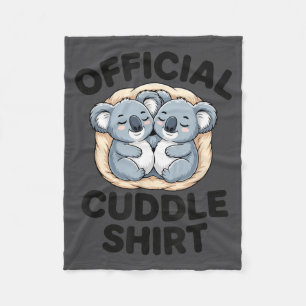 Koala Hug Cute Animal Lover This Is My Cuddle  Fleece Blanket