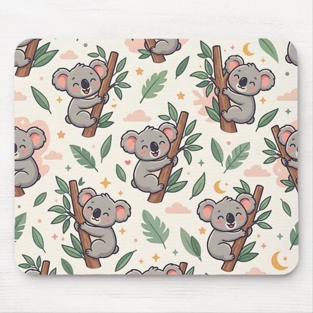Koala Hug Tree Mousepad (Front)