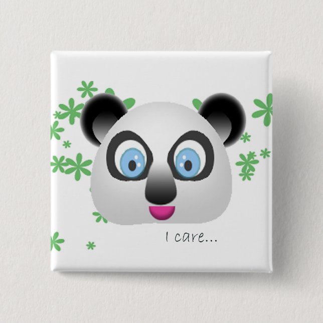 Koala, i care 15 cm square badge (Front)