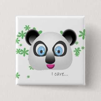 Koala, i care 15 cm square badge