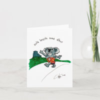 Koala in a Kilt birthday card
