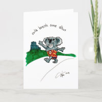 Koala in a Kilt birthday card