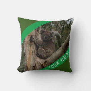 Koala In A Tree Australia Throw Pillow