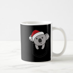 Koala In Cket Christmas Cute Koala In Breast Cket  Coffee Mug