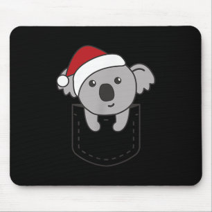 Koala In Cket Christmas Cute Koala In Breast Cket Mouse Mat