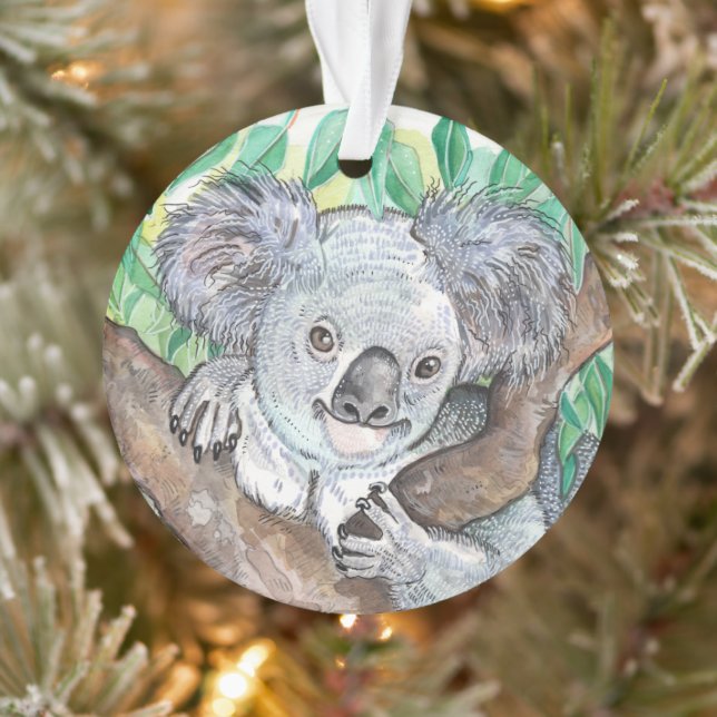 Koala in Eucalyptus Tree Painting Ornament (Tree)