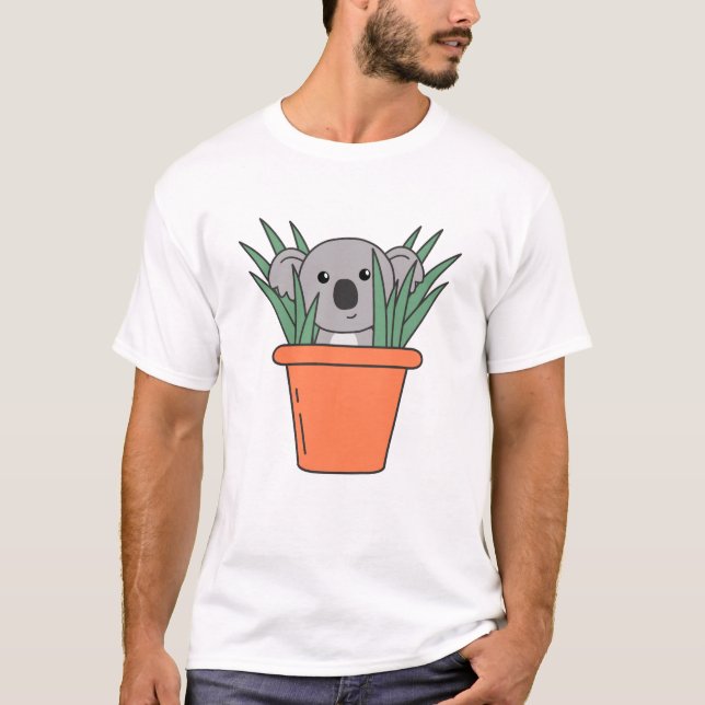 Koala In Flower Top Funny Koala Bear Koalas (Front)