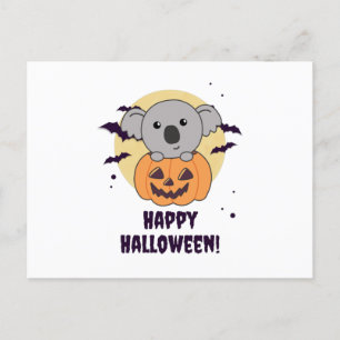 Koala In Pumpkin Sweet Koalas Happy Halloween Postcard
