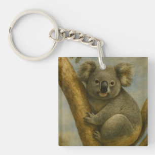 Koala in Quiet Light Key Ring