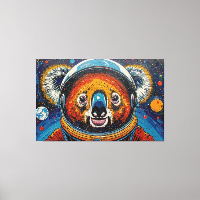 KOALA IN SPACE-2 CANVAS PRINT (Front)
