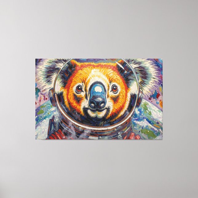 KOALA IN SPACE-4 CANVAS PRINT (Front)