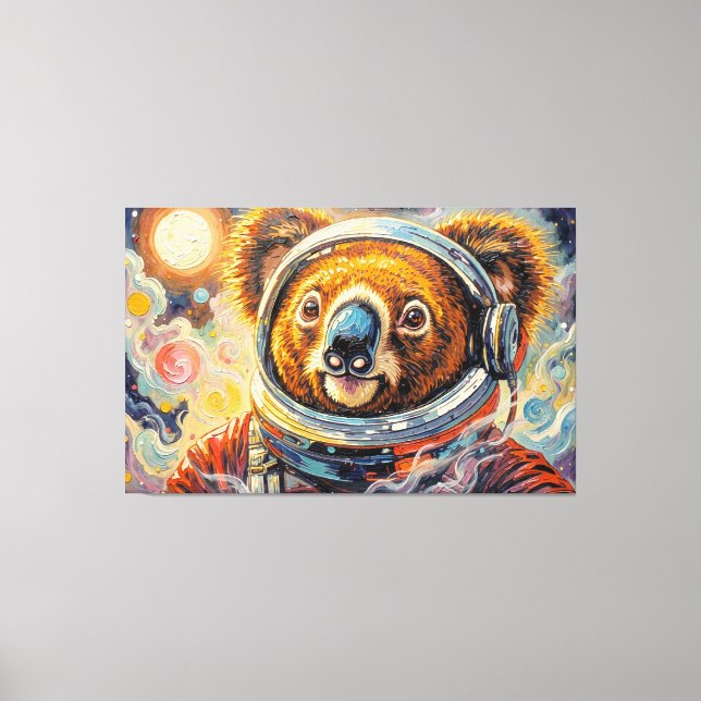 KOALA IN SPACE-7 CANVAS PRINT (Front)