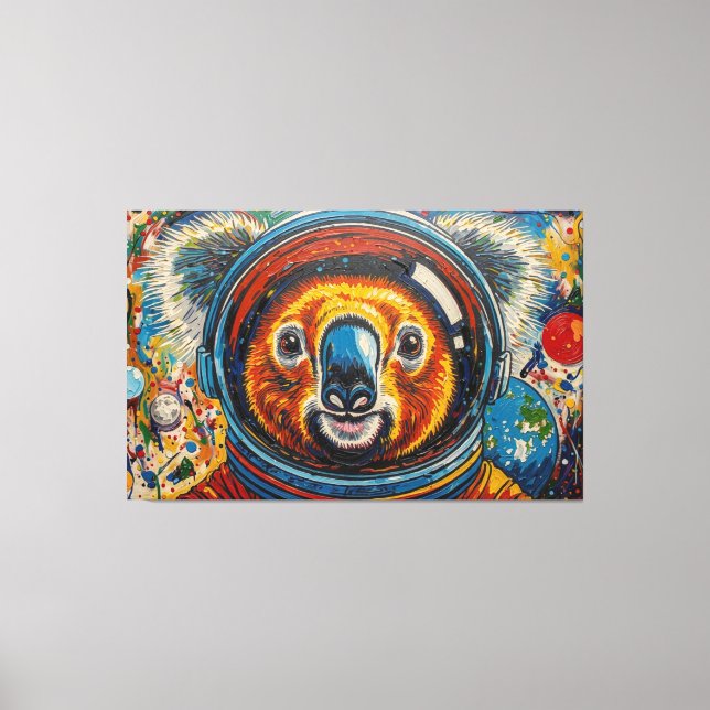 KOALA IN SPACE-8 CANVAS PRINT (Front)