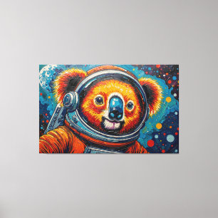 KOALA IN SPACE CANVAS PRINT