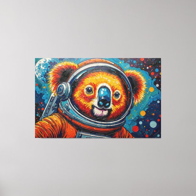 KOALA IN SPACE CANVAS PRINT (Front)