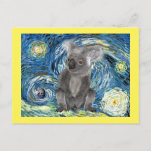 Koala in Starry Night, Endangered Species Postcard