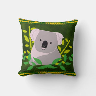 Koala in the Jungle Cushion