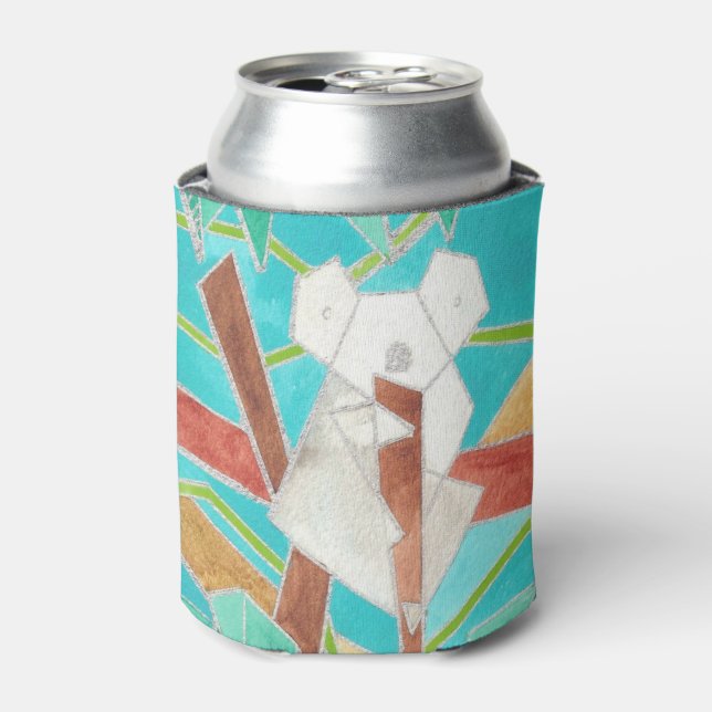 Koala in Tree Original Abstract Art Can Cooler (Can Front)